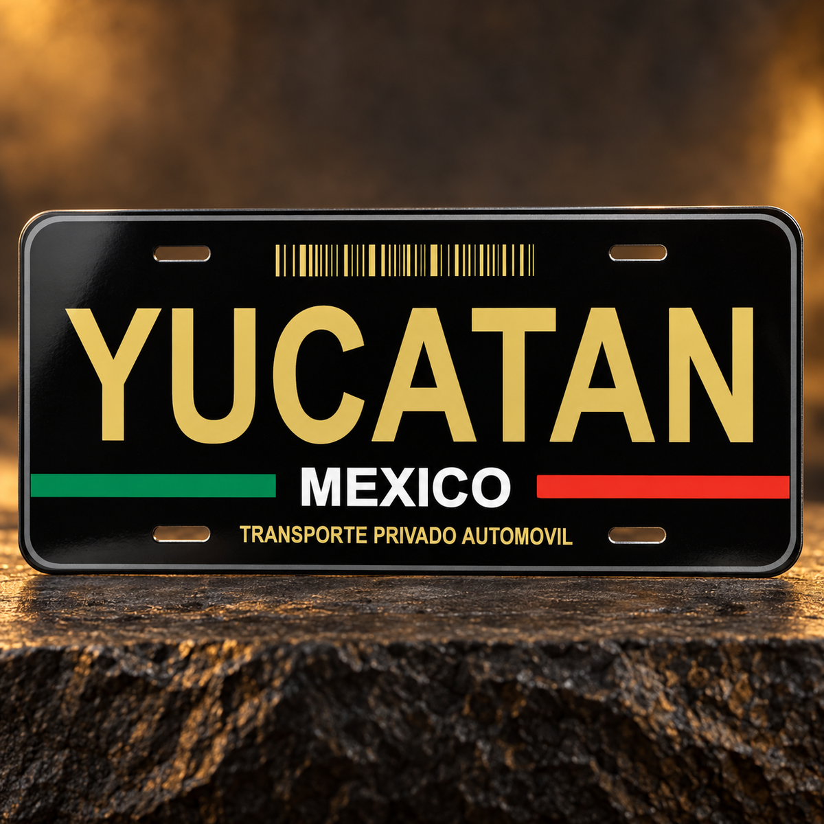 Black Yucatan State License Plate