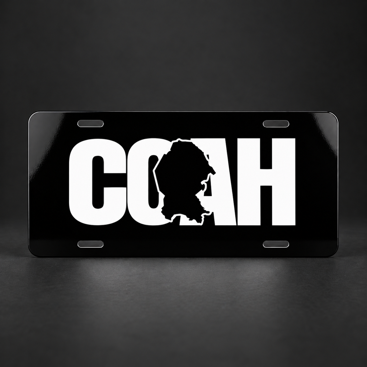 Coahuila COAH Black License Plate