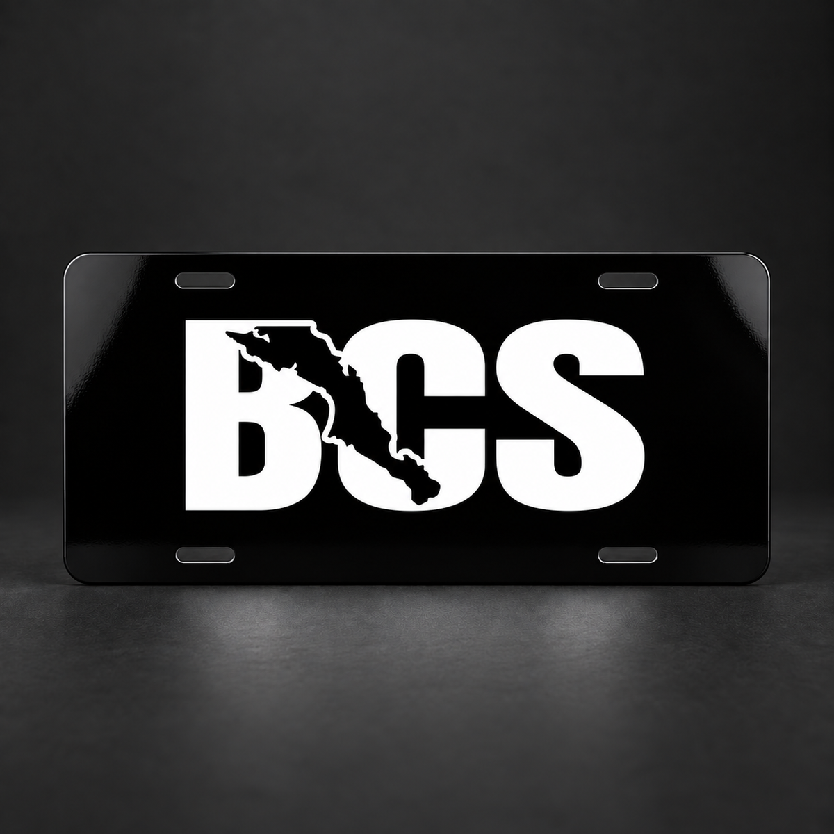 Baja California Sur BCS Black License Plate