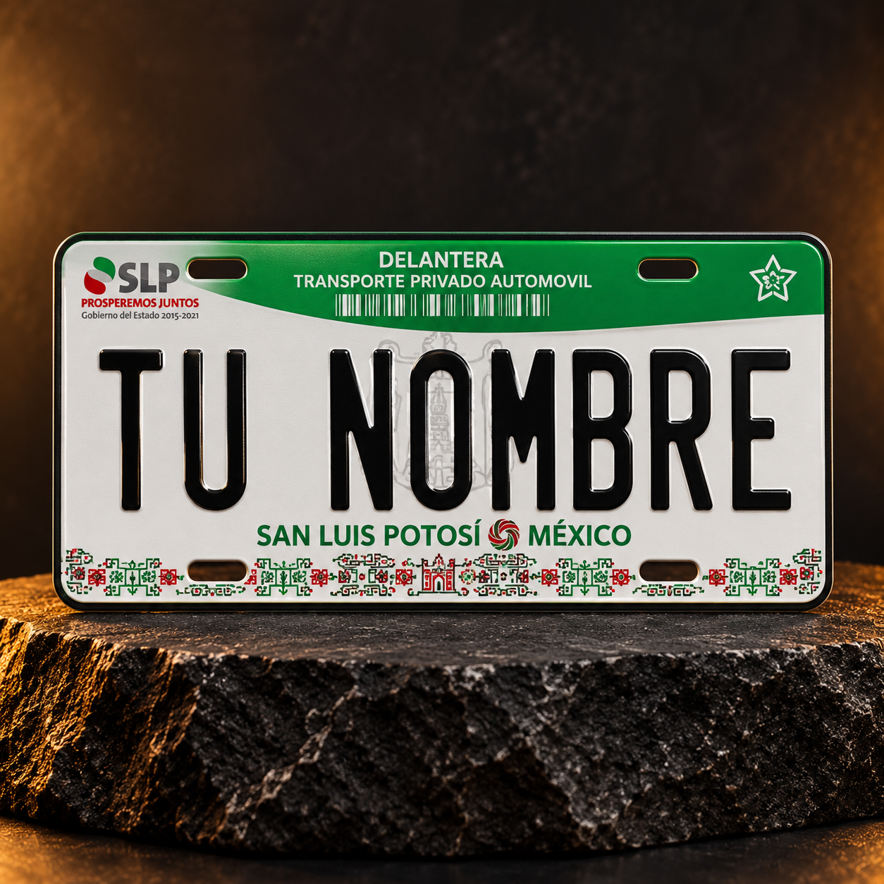 Custom San Luis Potosí License Plate – Personalized 12×6