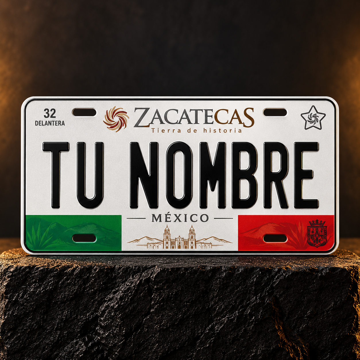 Custom Zacatecas License Plate – Personalized 12×6