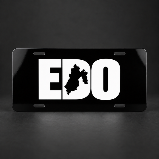 Estado de México EDO Black License Plate