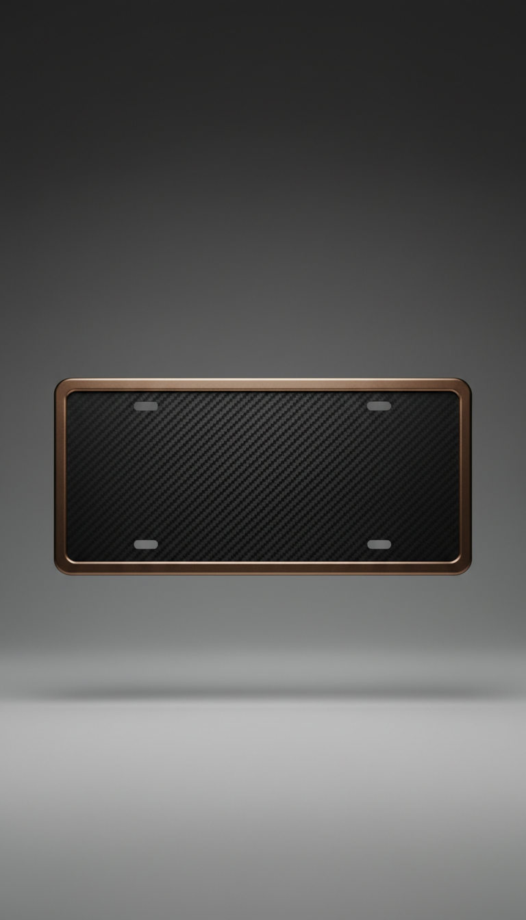 Gloss Black Carbon Fiber Plate