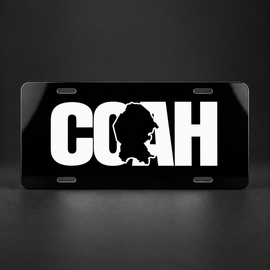 Coahuila COAH Black License Plate