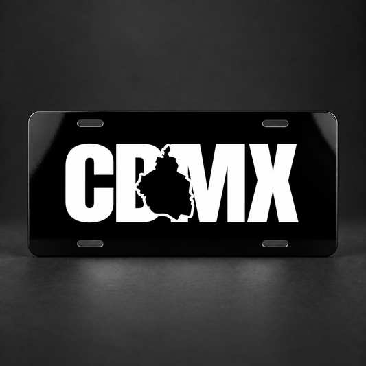 Ciudad de México CDMX Black License Plate