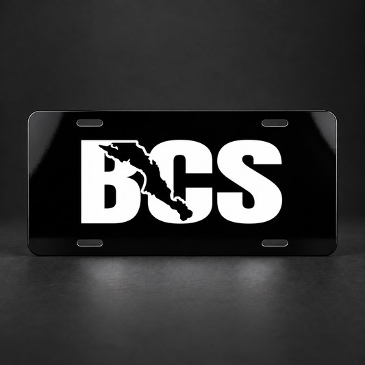 Baja California Sur BCS Black License Plate