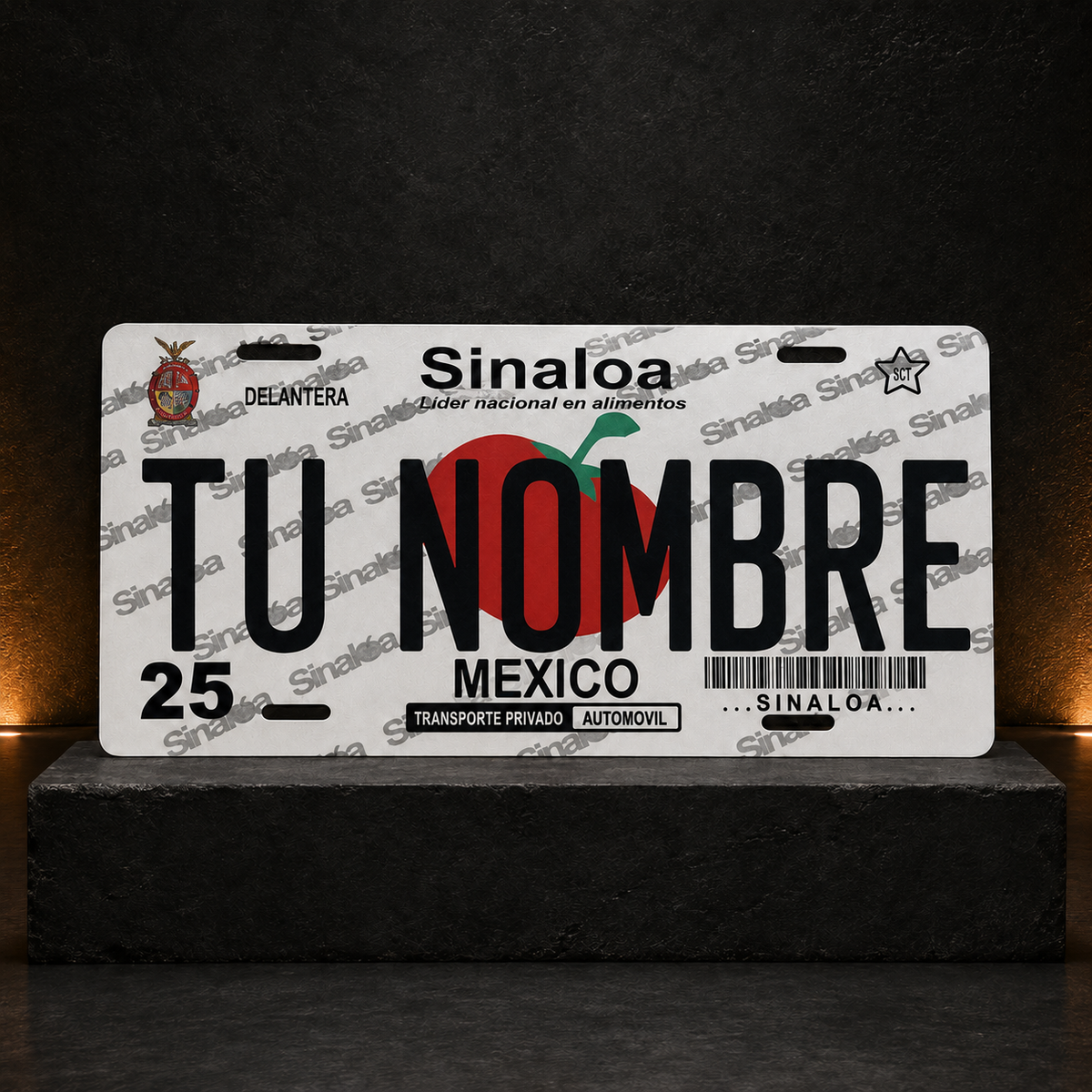 Custom Sinaloa License Plate – Personalized 12×6
