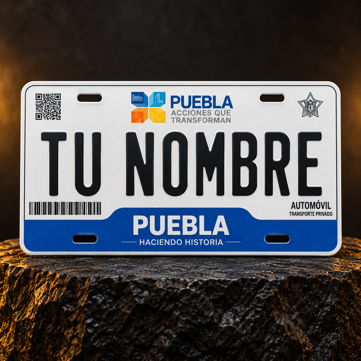Custom Puebla License Plate – Personalized